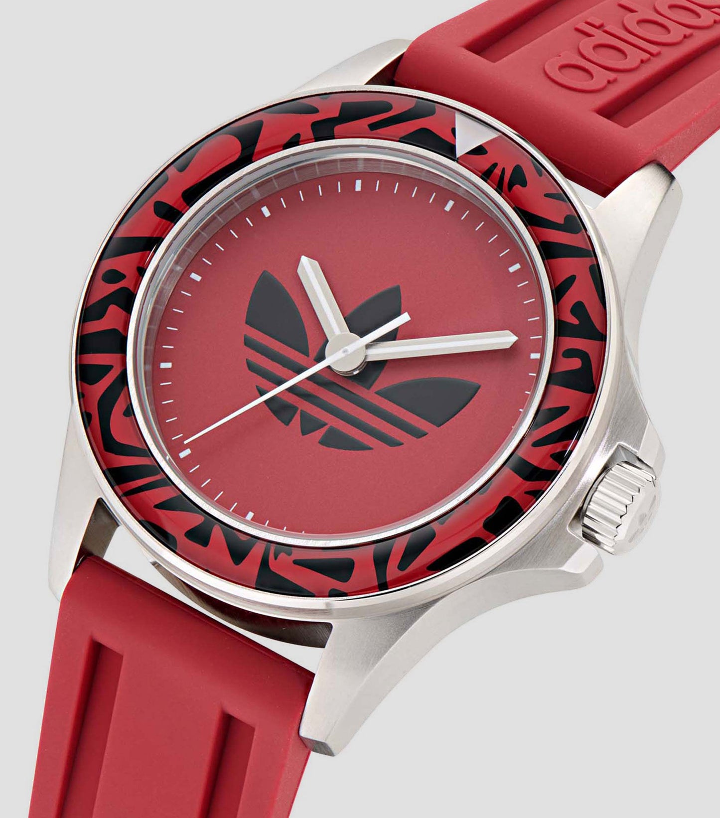 ADIDAS
Reloj Unisex Expression One Deportivo Rojo, Plateado