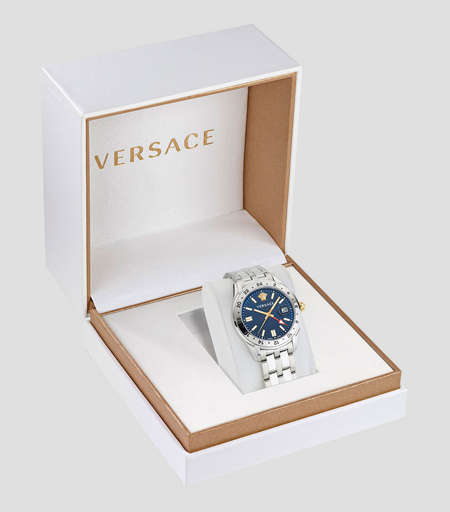 VERSACE
Reloj para Hombre Greca Time Gmt de vestir, Azul