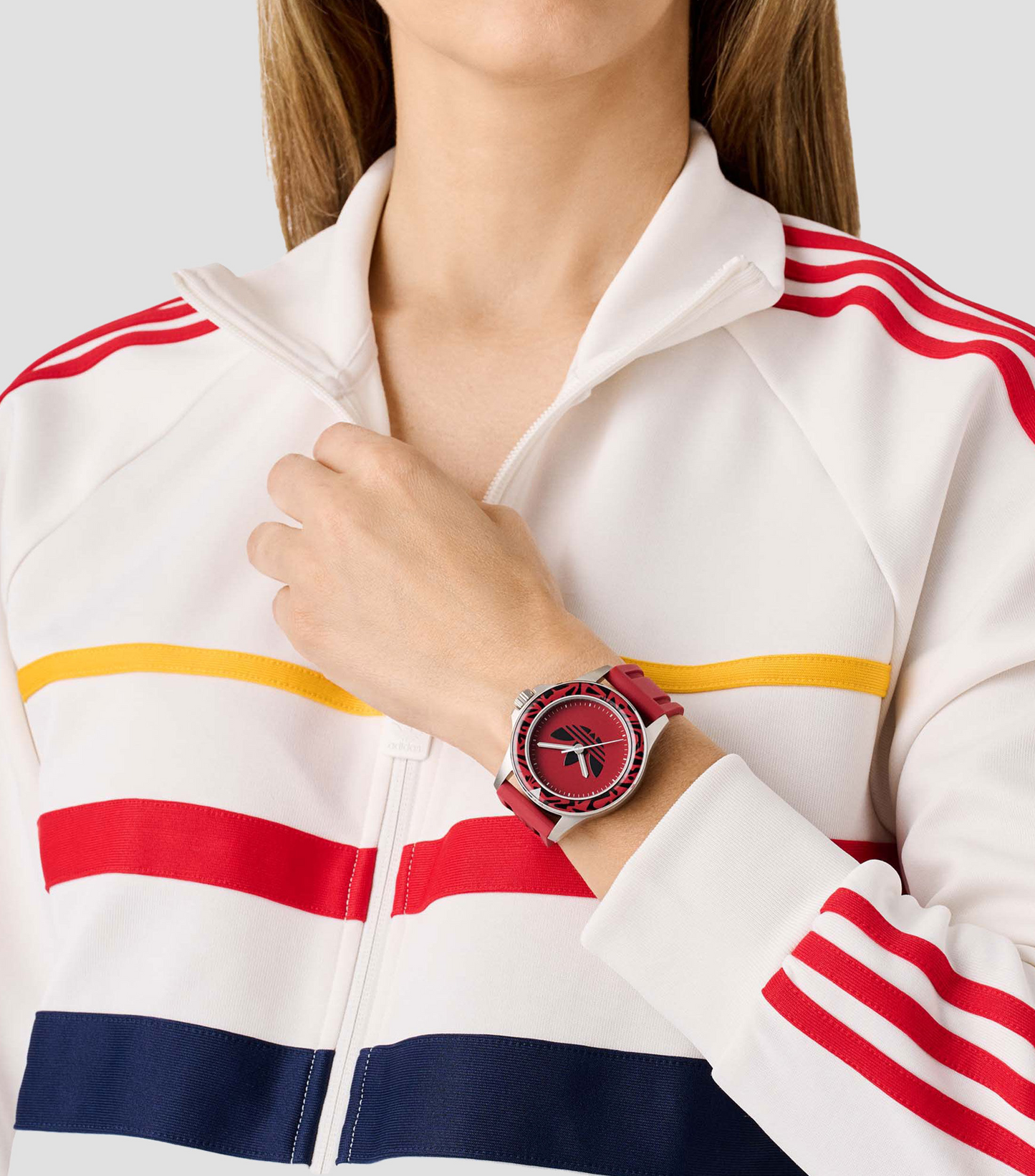 ADIDAS
Reloj Unisex Expression One Deportivo Rojo, Plateado
