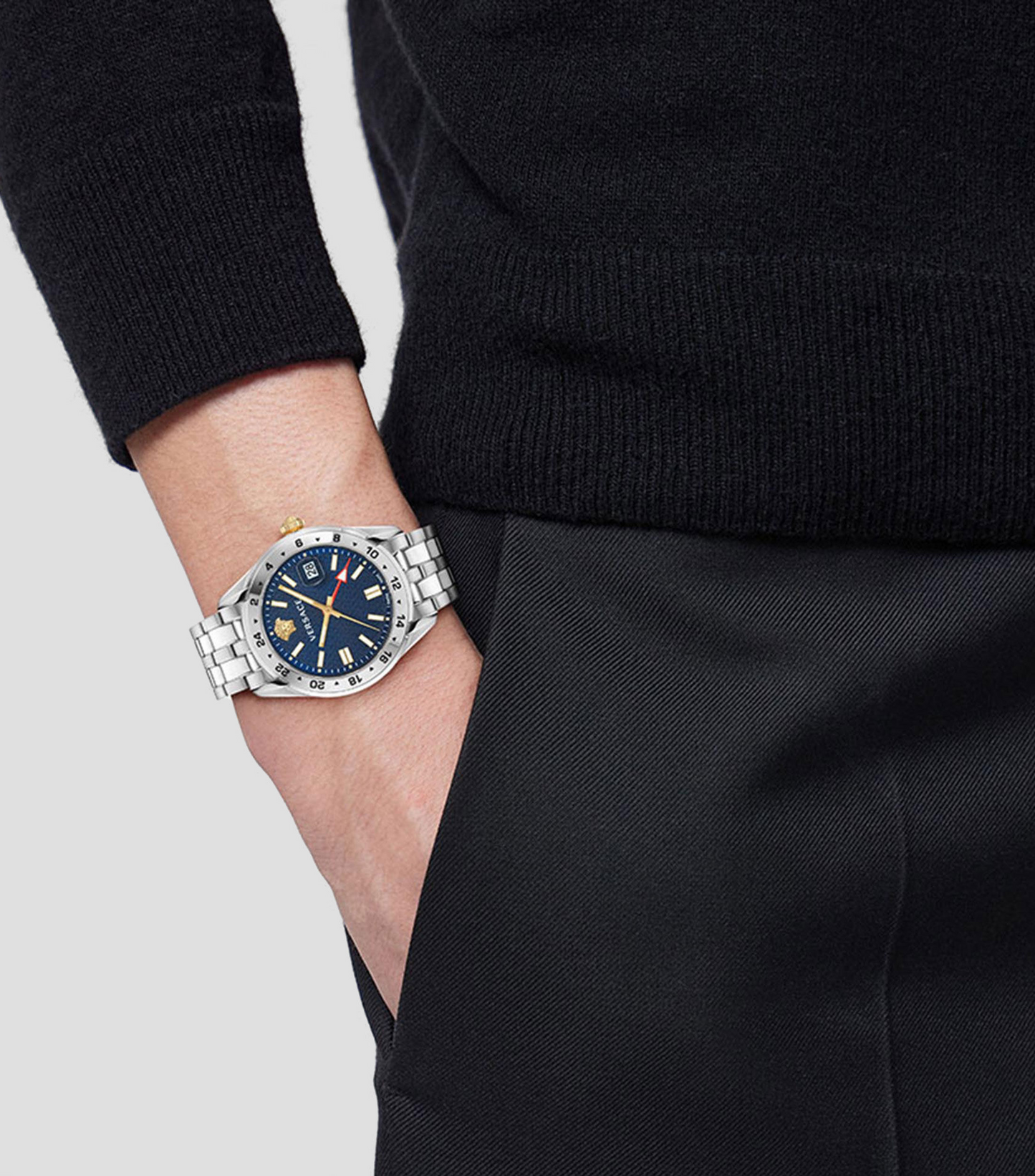 VERSACE
Reloj para Hombre Greca Time Gmt de vestir, Azul