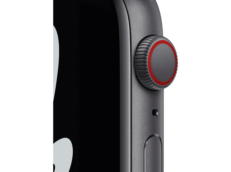 Apple Watch Nike SE (2021), GPS+CELL, 44 mm, Caja aluminio en gris espacial, Correa Nike Sport antracita/negro