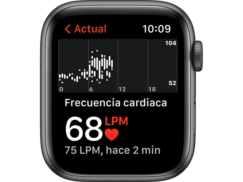 Apple Watch Nike SE (2021), GPS+CELL, 44 mm, Caja aluminio en gris espacial, Correa Nike Sport antracita/negro