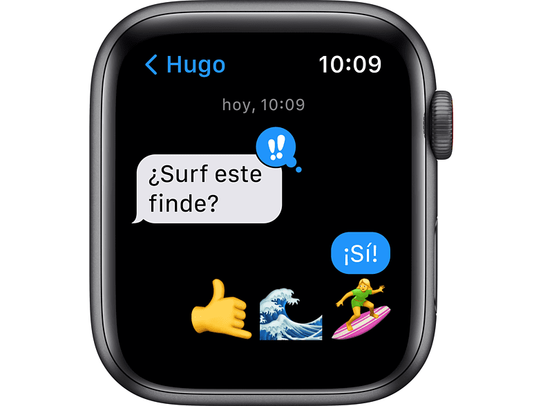 Apple Watch Nike SE (2021), GPS+CELL, 44 mm, Caja aluminio en gris espacial, Correa Nike Sport antracita/negro