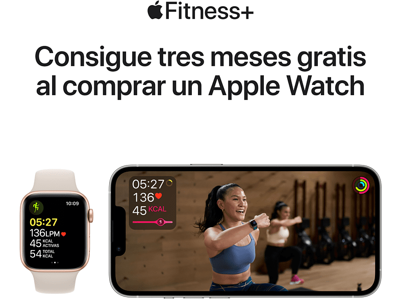 Apple Watch Nike SE (2021), GPS, 40 mm, Caja de aluminio en plata, Correa Nike Sport platino puro/negro